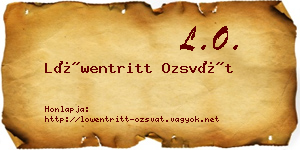Löwentritt Ozsvát névjegykártya